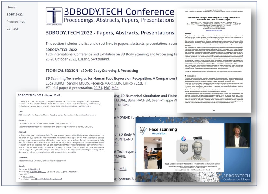 3DBODY.TECH2022 Proceedings